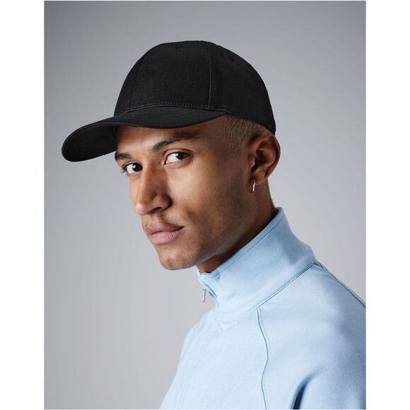 Beechfield Urbanwear 6 Panel Cap / Black - Picture 2 of 3